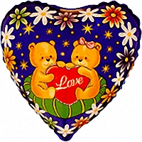 201557 Серце 18" Ведмежата з сердечком Розпродаж