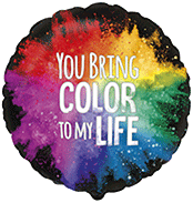 401599 круг 18" з малюнком You bright color to my life