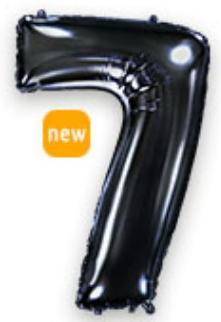 Цифра 7 Flexmetal ЧОРНА (901767 N)