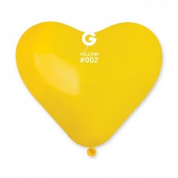Серце 10" пастель 02 жовтий (CR/10)