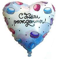 220489 19* серце  з малюнком Макарун Agura
