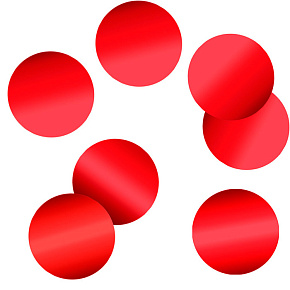 Конфетті КОЛО червоний (2,3 см.) (1уп.=100 гр.)