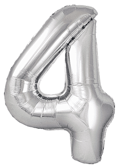 Цифра 4 Flexmetal Slim СРІБЛО ( 901914P)