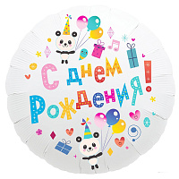 752289 18* круг з малюнком С Д/Р білий Agura 