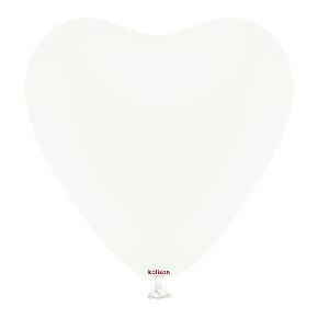 12" Серце пастель Білий (White) Kalisan, Турція