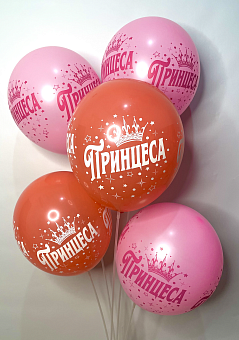 КИТАЙ 12" пастель ас з мал. "Принцеса" (100шт/уп) 4+0
