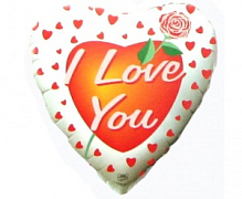 201541 Серце 18" I love you Троянда Розпродаж