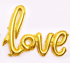 Напис фольгований LOVE золото 108*65.5см
