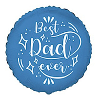 401607 круг 18* з малюнком Best Dad ever (Кращій батько)