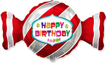 Солодка цукерка Happy birthday 21/36* 901831 червона Фольга 