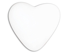 Серце 6" пастель 01 білий (CR6)