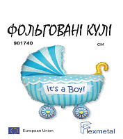 Коляска для хлопчика В901740 Фольга (в упаковці)