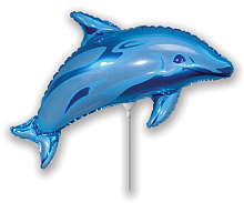 Дельфін міні *14 902546 Фольга блакитний