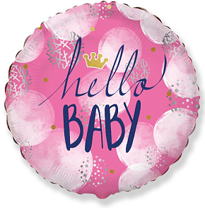 402613 Круг-міні 9* з малюнком Hello Baby дівчинка