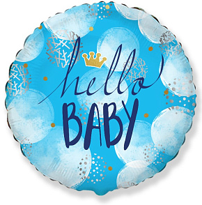 402612 Круг-міні 9* з малюнком Hello Baby хлопчик